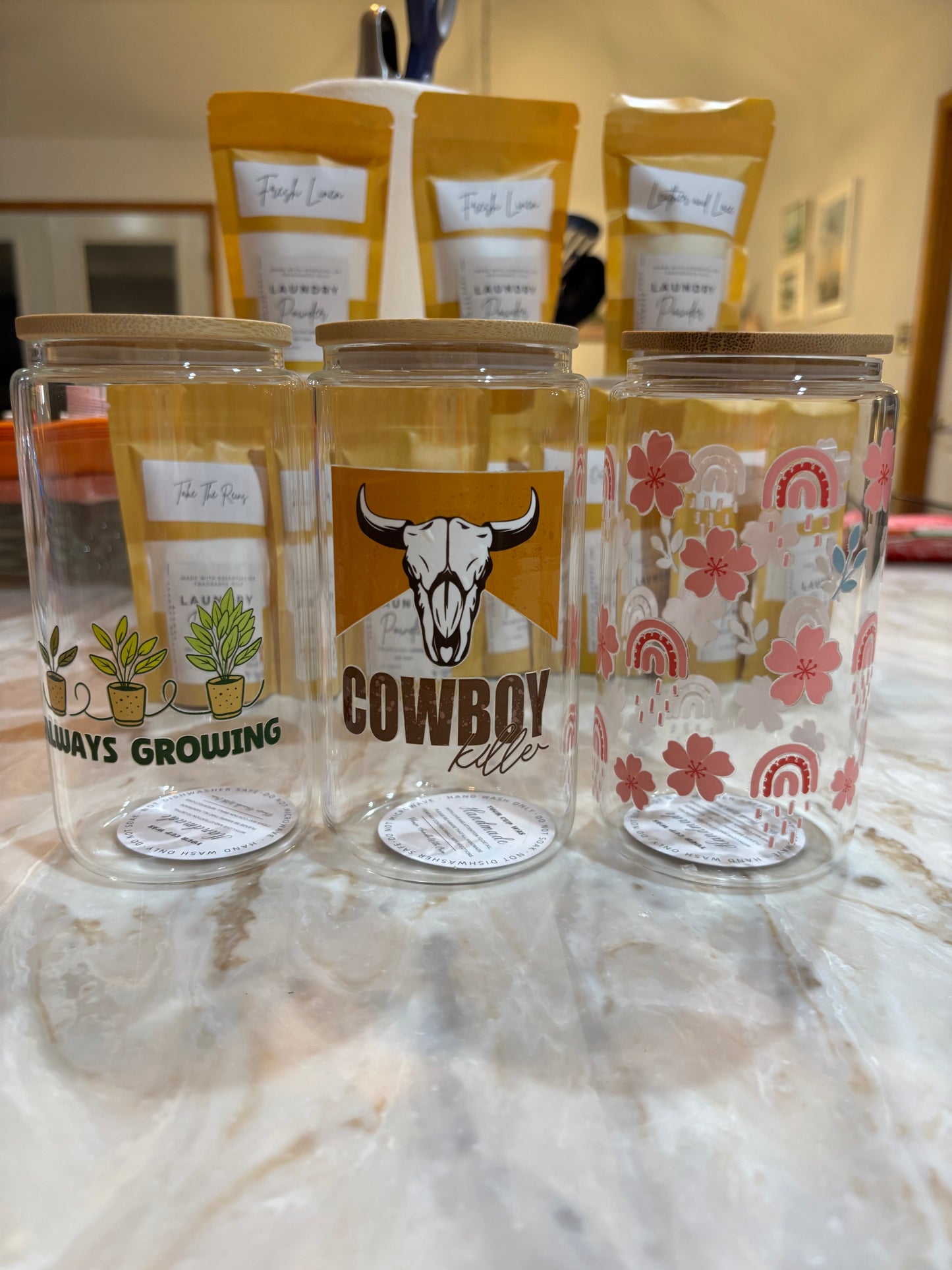 Pre-Made 16oz. Glass Cups