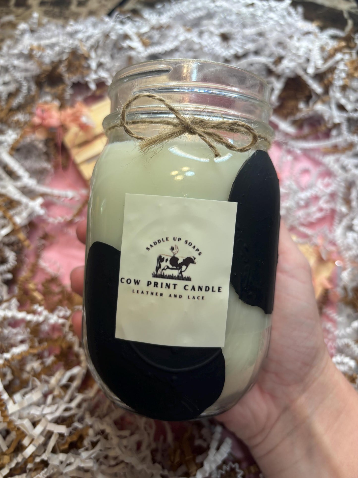 16 oz. Cow Print Candle