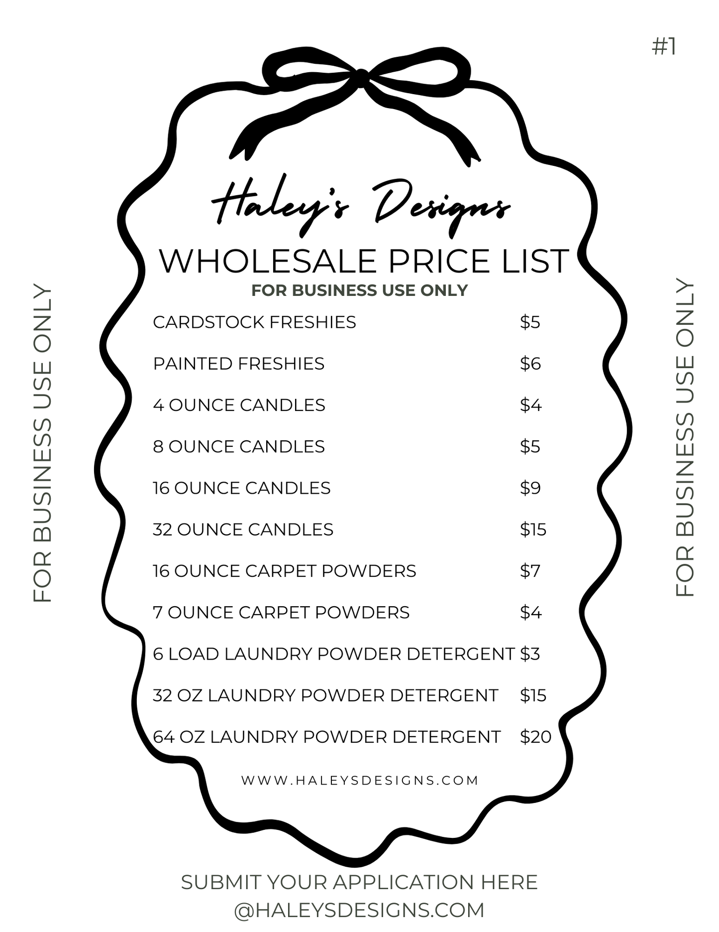 Wholesale *BUSINESS USE ONLY*