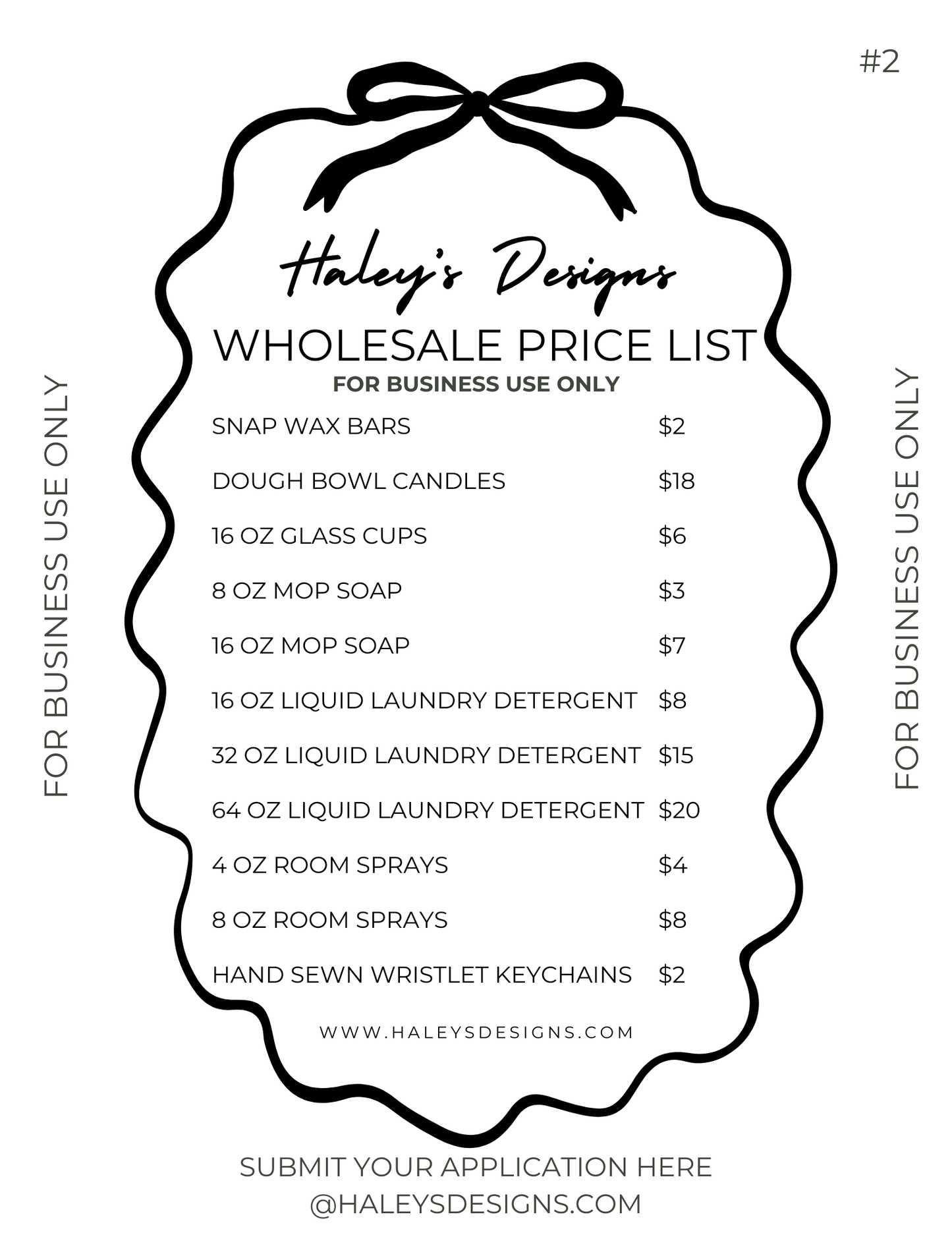 Wholesale *BUSINESS USE ONLY*