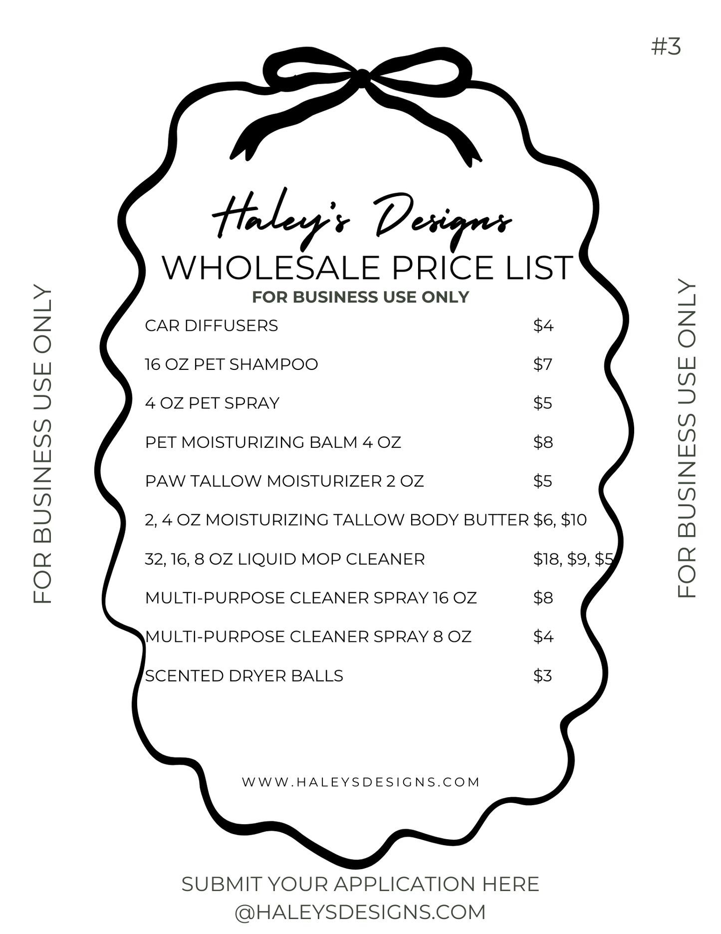 Wholesale *BUSINESS USE ONLY*