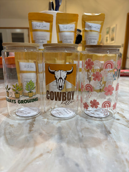 Pre-Made 16oz. Glass Cups
